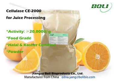 High Concentration Liquid Cellulase Enzyme Sandy Beige Powder 20000 U / g Food Grade