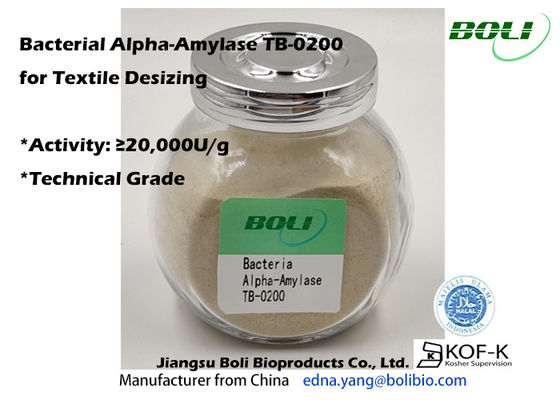 Desizing Fabrics 20000 U / G Alpha Amylase Enzyme In Powder Form