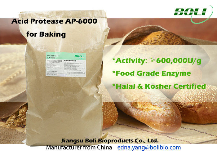 Acid Protease Baking Enzymes High Concentration Stable activity 600000U / g