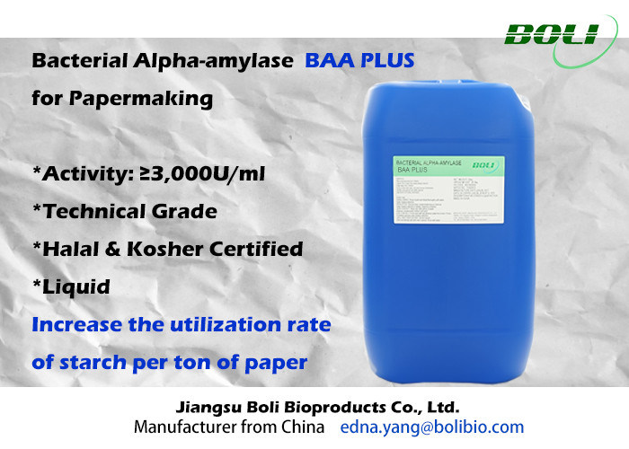 Technical Grade Bacterial Alpha Amylase Enzymes In Paper Industry With