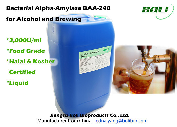 Non GMO Brewing Enzymes Bacterial Alpha Amylase Liquid For Alcohol