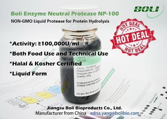 Neutral Protease Proteolytic Enzymes NP-100 NON-GMO Liquid For Hydrolysis