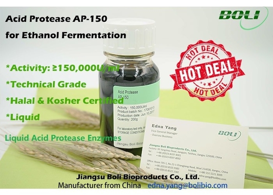 Acid Protease Enzymes For Ethanol AP - 150 For Fermentation 150000 U/Ml
