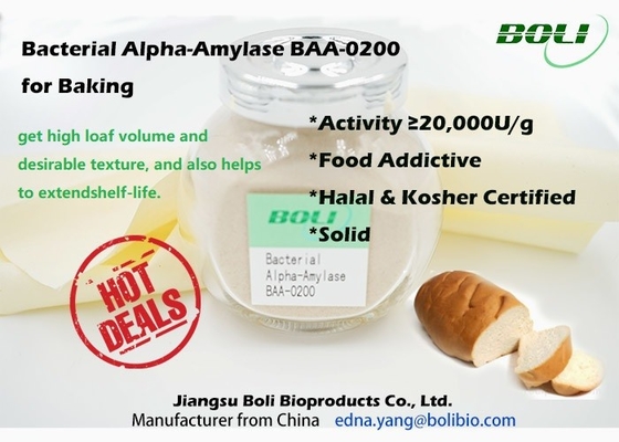 Bacterial Alpha Amylase Enzymes BAA - 0200 For Baking 20000 U/G Powder
