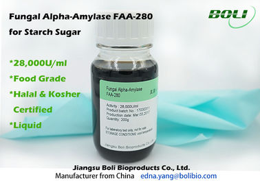 Food Grade Fungal Alpha Amylase Enzyme Non - GMO 28000 U / ml For Starch Sugar