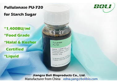 1400 BU  / ml Pullulanase Enzyme Light To Dark Brown Liquid 25kg 30kg Plastic Drums
