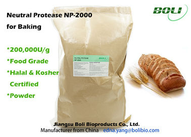 Food Grade Baking Enzymes Neutral Protease NP 2000 For Halal Kosher Certified