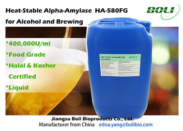 Heat Stable Brewing Enzymes Alpha Amylase HA - 580FG 500000U / ml High Purity