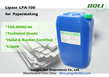 Papermaking Liquid Lipase Enzyme 100000 U / ml High Concentration High Activity
