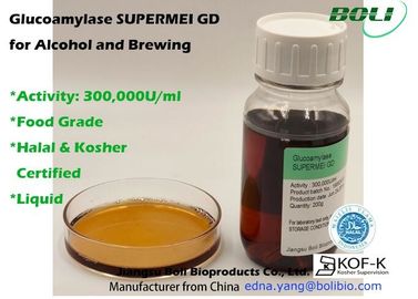 Liquid 300000 U / Ml Glucoamylase Enzyme High Enzyme Activity For Alcohol And Brewing
