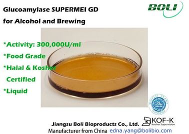 Liquid 300000 U / Ml Glucoamylase Enzyme High Enzyme Activity For Alcohol And Brewing