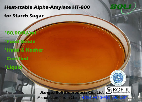 High Activity Heat Stable Liquid Alpha Amylase Ht-800 For Food Starch Liquifaction