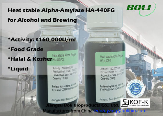 Liquid Food Use Brewing Enzymes High Temperature Alpha Amylase Ha-440fg 160000u/Ml