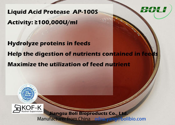 Liquid 100000u/Ml Acid Protease Enzyme Animal Feed Addictive Hydrolyze Proteins High Ac