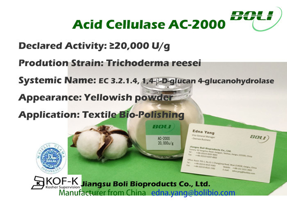 Powder Acid Cellulase Enzyme Textile Biopolishing High Concentration