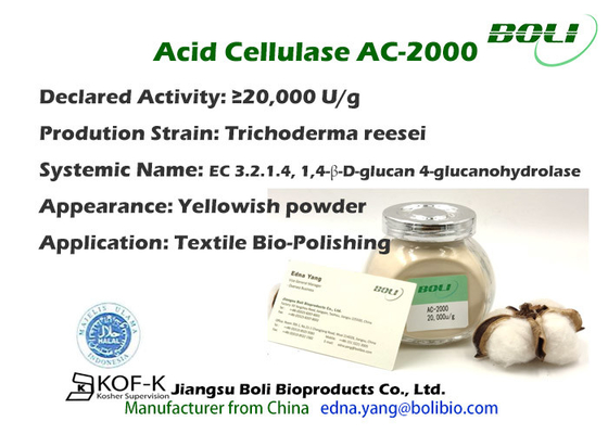 Powder Acid Cellulase Enzyme Textile Biopolishing High Concentration