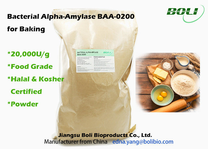 High Purity Bacterial Alpha Amylase 20000 U / g , Common Enzymes Food Grade
