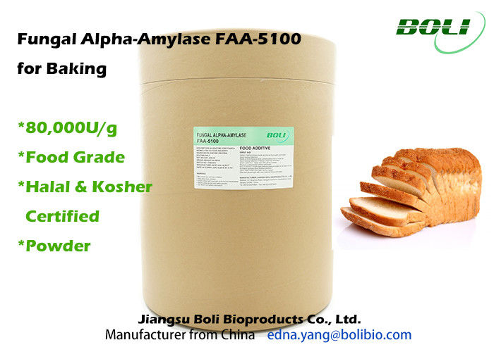 80000 U / g Fungal Alpha Amylase , High Conversion Amylase In Bread Baking