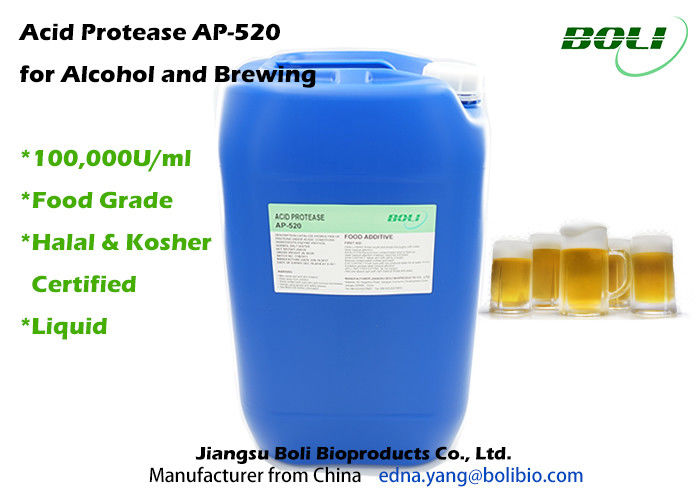 High Activity Enzymes In Brewing Industry , 100000 U / ml Acid Protease Enzymes