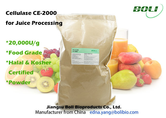 Food Grade Cellulase Enzyme Powder Form High Enzyme Activity For Juice Production