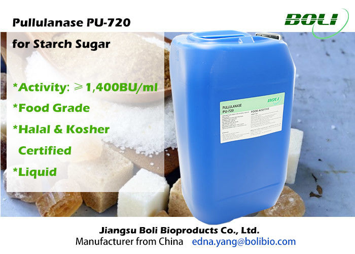 Commercial Bacillus Licheniformis Pullulanase Enzyme 1400 BU  / ml  Superior Stability