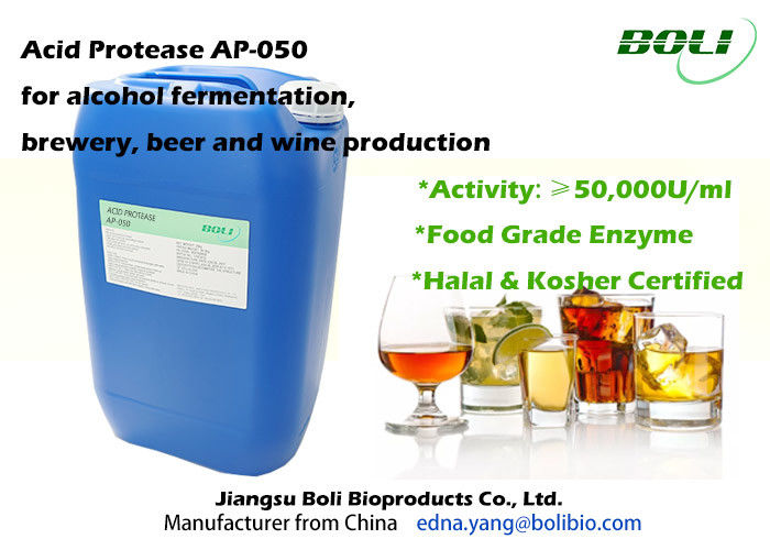 Liquid Proteolytic Enzyme Acid Protease , Enzymes In Brewing For Alcohol Fermentation