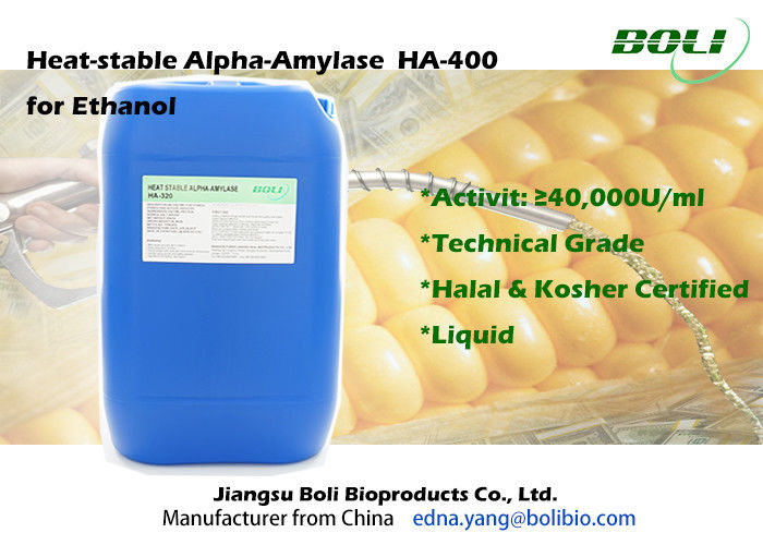 40000 U / ml Enzymes For Ethanol Stable Activity Heat Stable Alpha Amylase HA - 400 Low pH