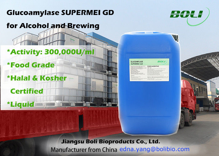 Glucoamylase For Saccharification , Liquid Glucoamylase Hydrolytic Enzymes For Alcohol And Brewing