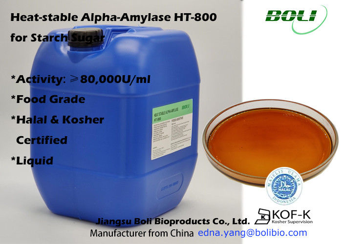 High Activity Heat Stable Liquid Alpha Amylase Ht-800 For Food Starch Liquifaction