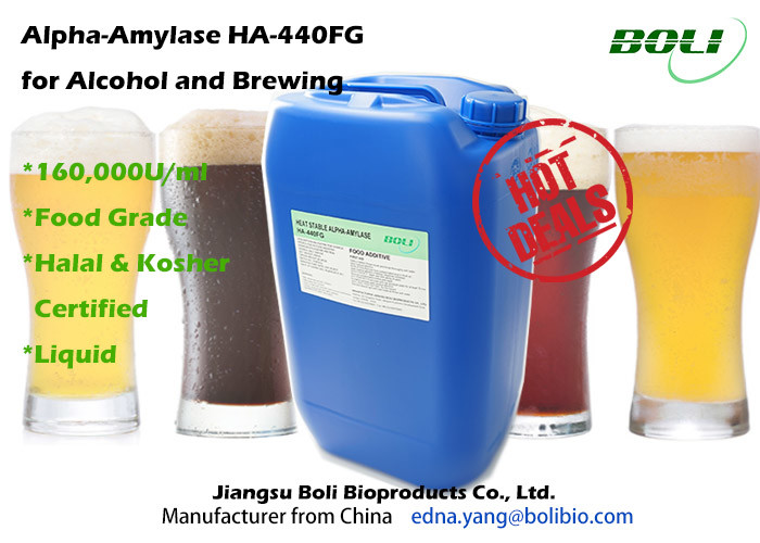 Food Grade High Temperature AlphaAmylase HA440FG 160000U / ml Brewing